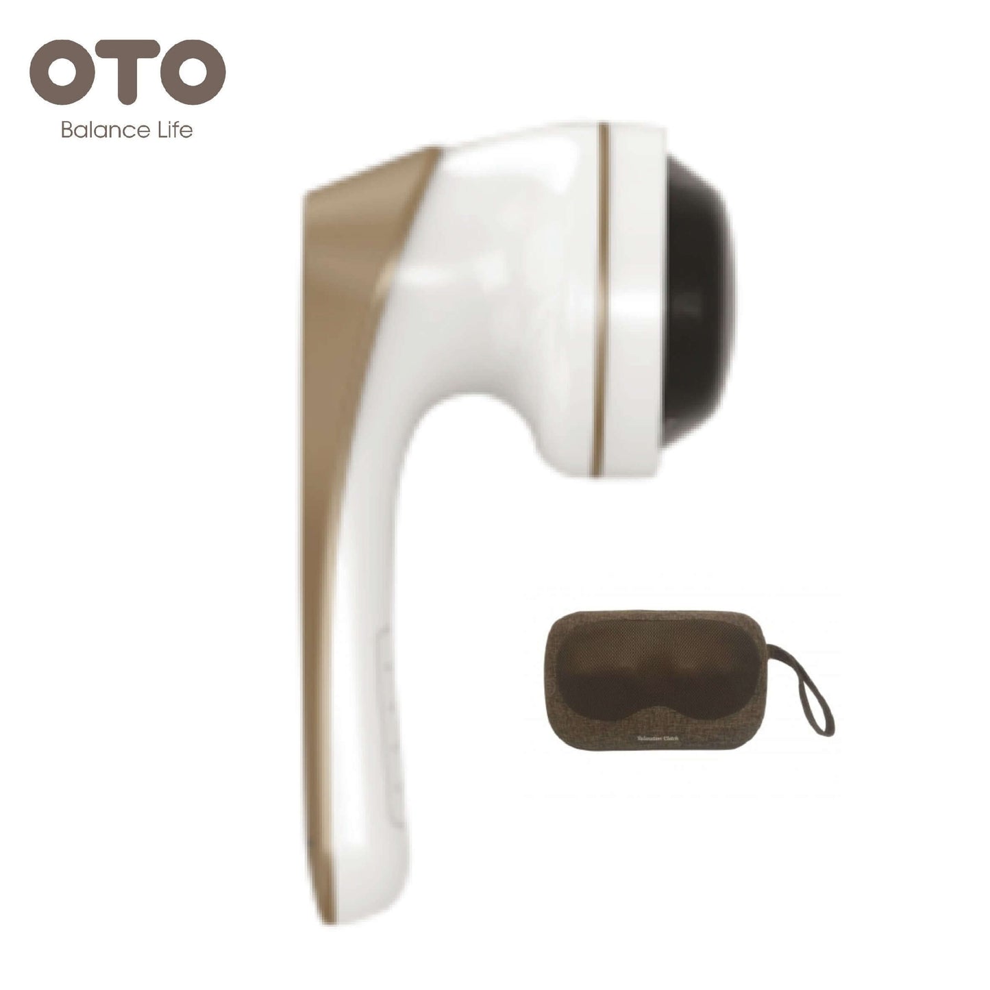OTO PowerSpin handheld massage stick with portable design and LED display for relaxation and body shaping.