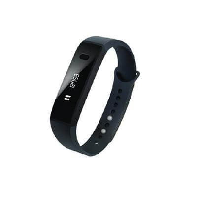 Pivotal Fitness Tracker in sleek black design, ideal for tracking fitness goals and a perfect corporate gift.