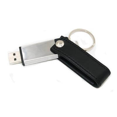 Premium Swivel Leather USB Drive Corporate Gifts Singapore