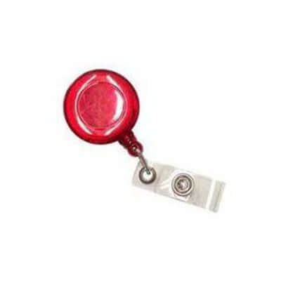 Pull Reel | Opaque Clear Red Round Corporate Gifts Singapore