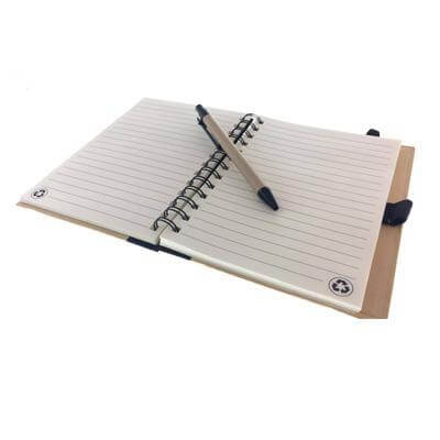 Recycled Notebook with Pen and Elastic Band Corporate Gifts Singapore
