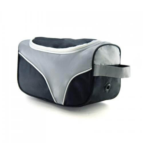Scandic Shoe Pouch in grey and black design, perfect corporate gift for storing and transporting shoes.