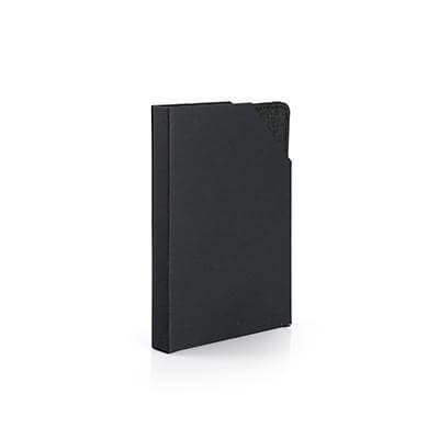 Snow Canvas Card Holder in sleek black design, a perfect corporate gift for organizing business cards.