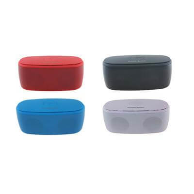 Speaker | Stereo in red, blue, black, and purple colors, portable design for music lovers and perfect corporate gift.