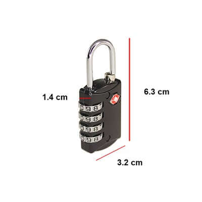 4-Dial Combination TSA Padlock Corporate Gifts Singapore