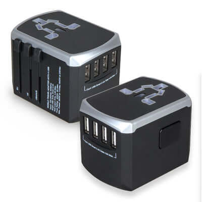 Travel Adapter with 4 USB Port Corporate Gifts Singapore