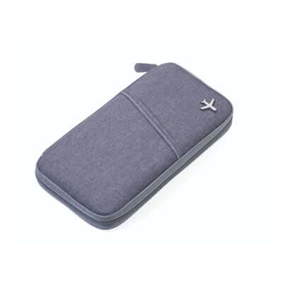 Troika Safe Flight Case in gray for secure storage of travel documents and RFID protection.
