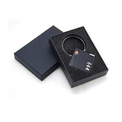 TSA Lock elegantly packaged in a gift box, ideal as a corporate gift for travelers.