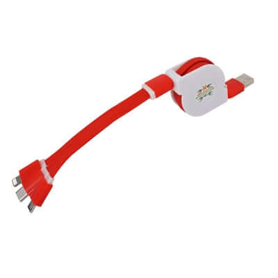 3 in 1 Retractable Cable with Type C Corporate Gifts Singapore