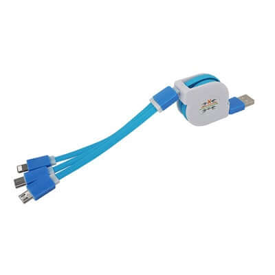 3 in 1 Retractable Cable with Type C Corporate Gifts Singapore