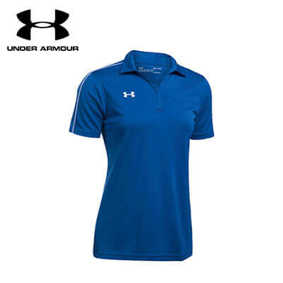 Under Armour Ladies Polo Tee in blue, perfect for workouts and as a corporate gift.