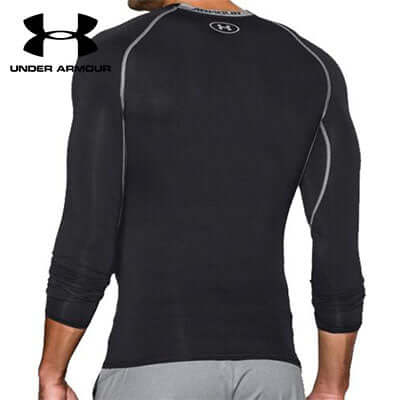 Under Armour Long Sleeve Compression Shirt showcasing a sleek black design and optimal fit for performance.