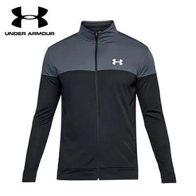Under Armour Sportstyle Pique Track Jacket showcasing lightweight design and moisture-wicking fabric for ultimate comfort.