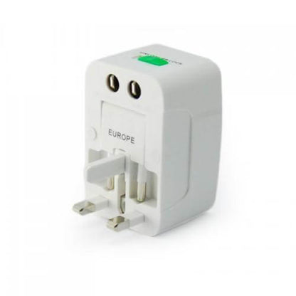 Universal Travel Adaptor With Pouch for charging devices in Europe, UK, AUS, and USA.