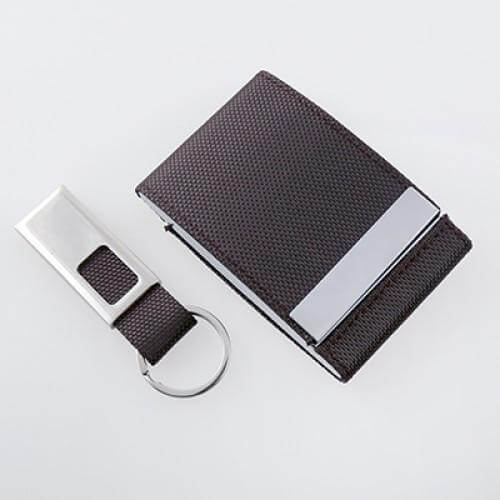 Voyaran Double Side Name Card Holder With Keychain Corporate Gifts Singapore