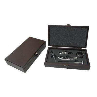 Wine Set with wooden gift Box (5pcs) Corporate Gifts Singapore